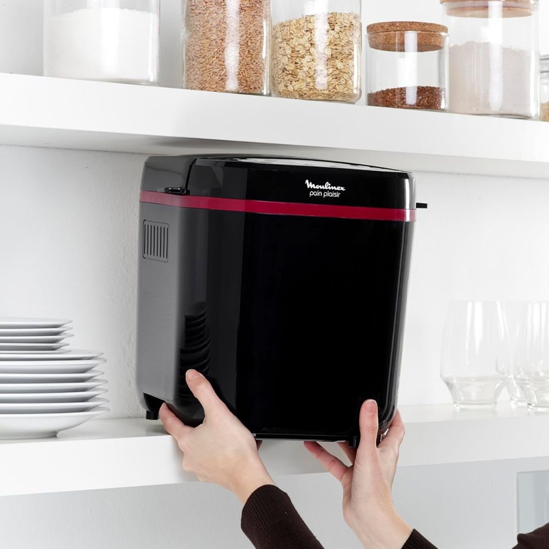 Moulinex pain plaisir αρτοπαρασκευαστής 720w με 17 προγράμματα, αντικολλητικό κάδο, 3 επιλογές βάρους ψωμιού, χρονοκαθυστέρηση, διατήρηση θερμοκρασίας & αυτόματο ψήσιμο θερμού αέρα ow220830, , medium-null