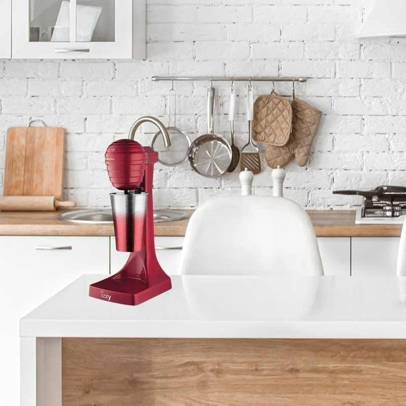 Izzy συσκευή φραπέ φραπεδιέρα caffeccino με 2 ταχύτητες 500ml κόκκινο, , medium-null