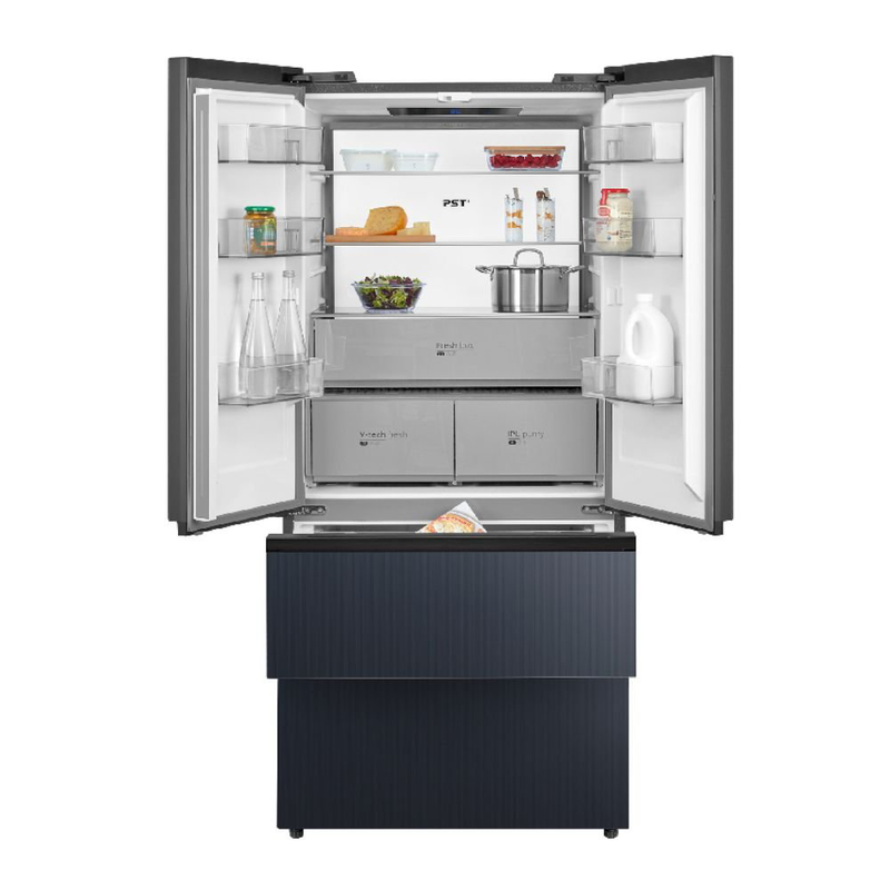 Product image: Midea smart side by side ψυγείο 515l inverter με pst+ αποστείρωση, v-tech fresh zone & Wi-Fi, nightsky black, , medium-null