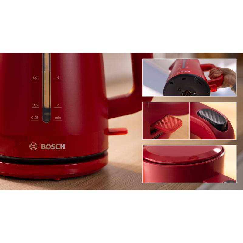 Bosch kettle 1.7l 2.4kw - red, , medium image number null
