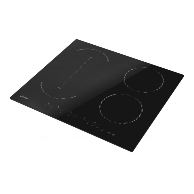 Midea &epsilon;&pi;&alpha;&gamma;&omega;&gamma;&iota;&kappa;ή &epsilon;&sigma;&tau;ί&alpha; 60cm &mu;&epsilon; flexizone, boost & touch control, mih-616ac &mu;&alpha;ύ&rho;&omicron;, , medium-null