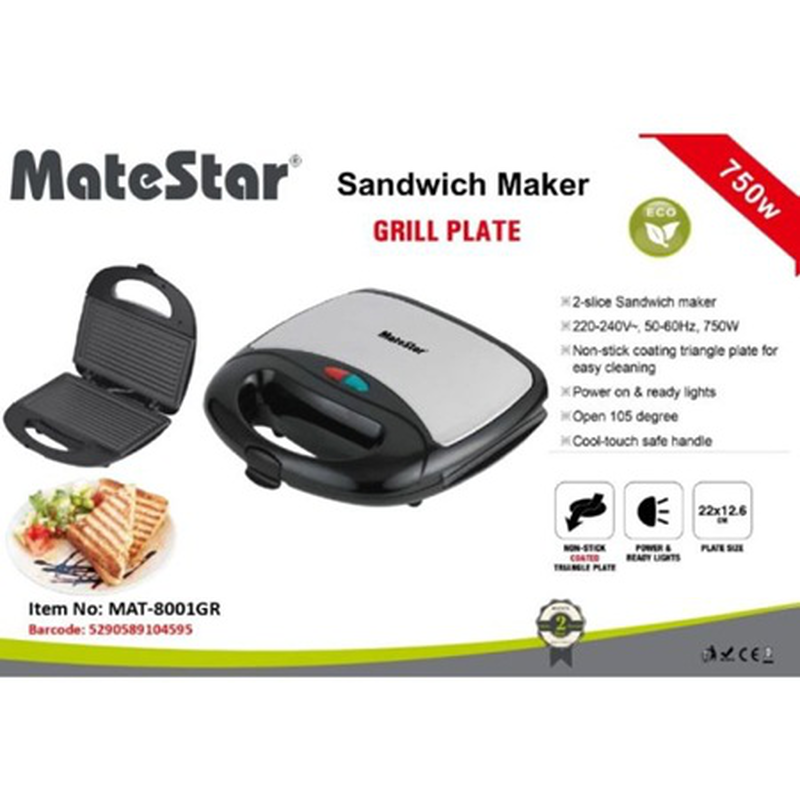 Matestar sandwich maker 750w-null