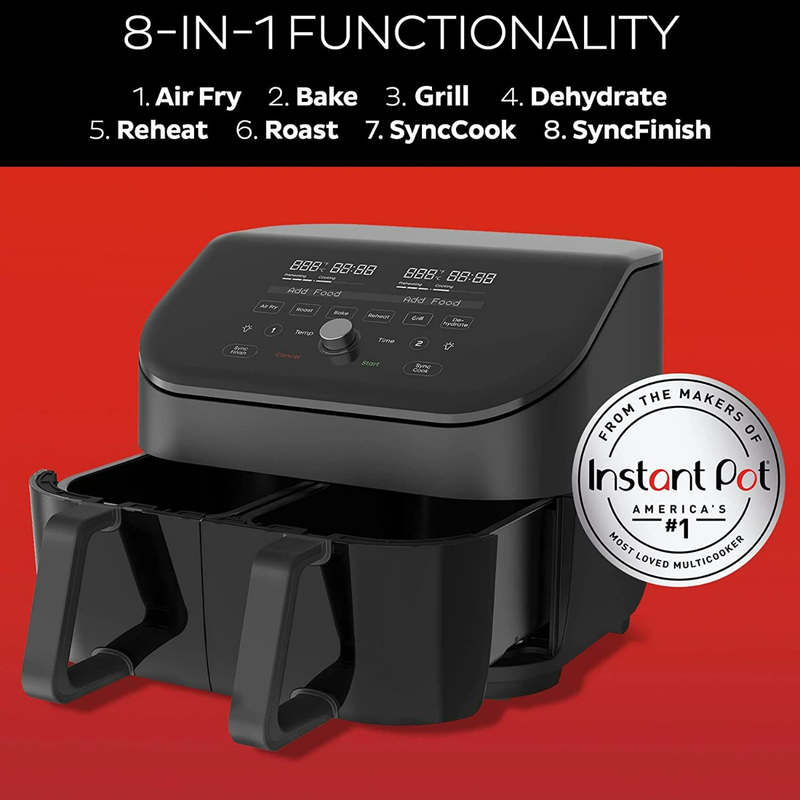 Instant pot Air fryer 7.6l charcoal vortex plus 140-3110-01-uk, , medium-null