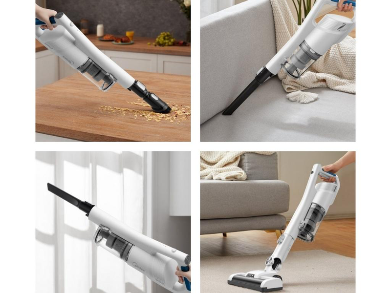 Product image: Midea 2 σε 1 ασύρματη επαναφορτιζόμενη σκούπα 150w με χωρητικότητα κάδου 0.5l & σύστημα πολυφιλτραρίσματος (mcs2021wb), , medium-null