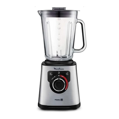 Moulinex μπλέντερ 1200w για smoothies με γυάλινη κανάτα 2l, ρυθμιζόμενη ταχύτητα + λειτουργία pulse, 6 ανοξείδωτες λεπίδες & 3 προγράμματα lm871d10, , medium