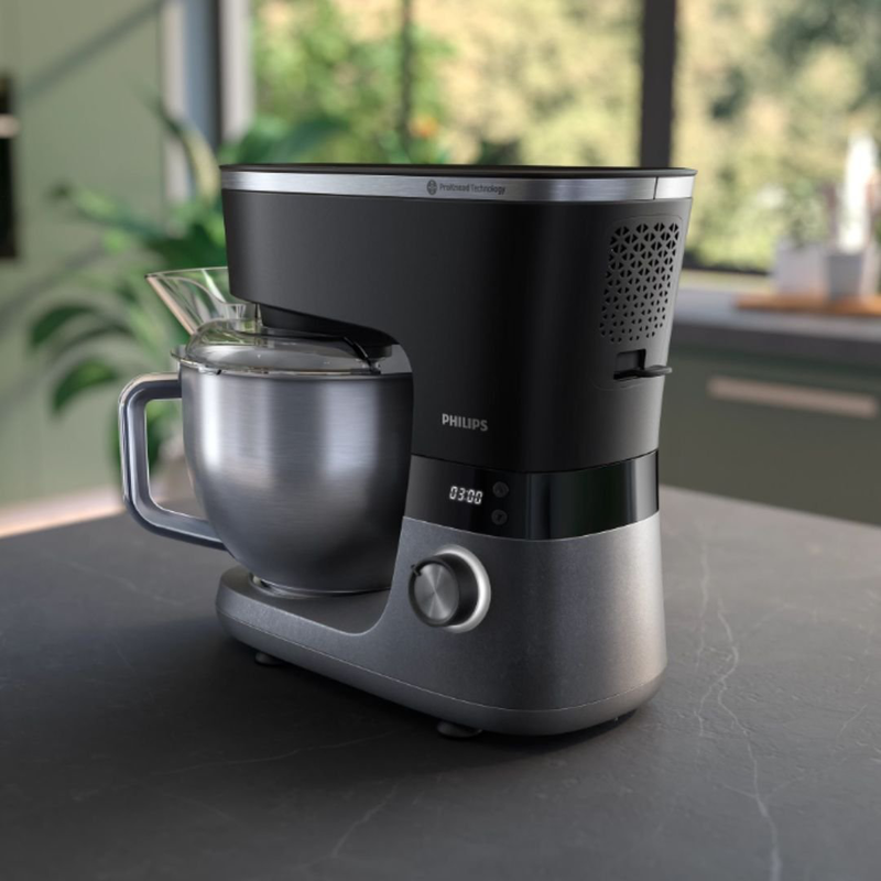 Philips series 7000 κουζινομηχανή 1000w με κάδο 5.5l, αξεσουάρ & 8 ρυθμίσεις ταχύτητας hr7962/01, , medium-null