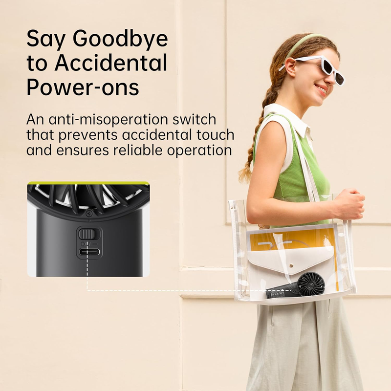 Jisulife portable personal fan life 4 grey &bull;handheld & desktop fan, , medium-null