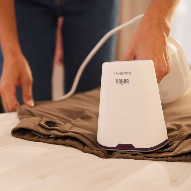 Braun quickstyle 5 ισχυρό garment steamer 1200w με faststeam & icare προστασία υφασμάτων, gs5011 άσπρο/μωβ, , medium-null