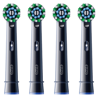Oral-b cross action replacement heads 4pcs, Black, medium