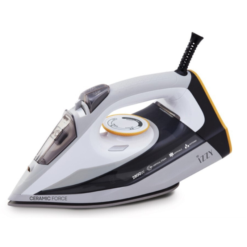 Izzy iz-1107 ceramic force steam iron, , medium-null