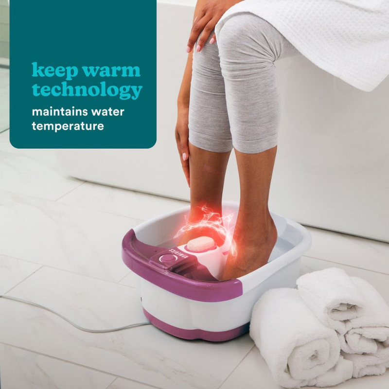 Product image: Homedics bubble mate foot spa συσκευή για ποδόλουτρο με μασάζ, πέτρα αφαίρεσης κάλων & προστατευτικό αντιεκτόξευσης νερού fb-55pb, , medium-null
