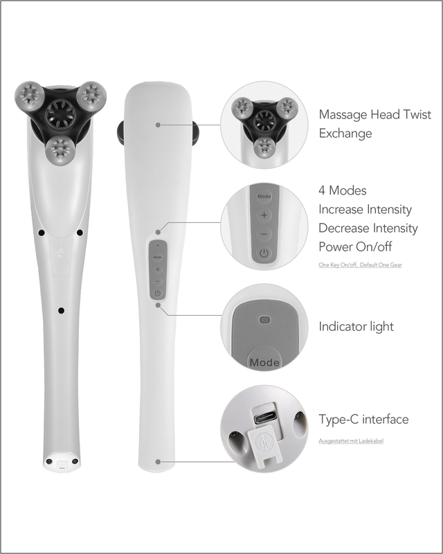 Naipo cordless percussion massager with multi-speed vibration-null