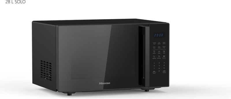 Hisense microwave oven with grill, 29 l, 900 w, touch control, black h29mobs9hguk, , medium-null