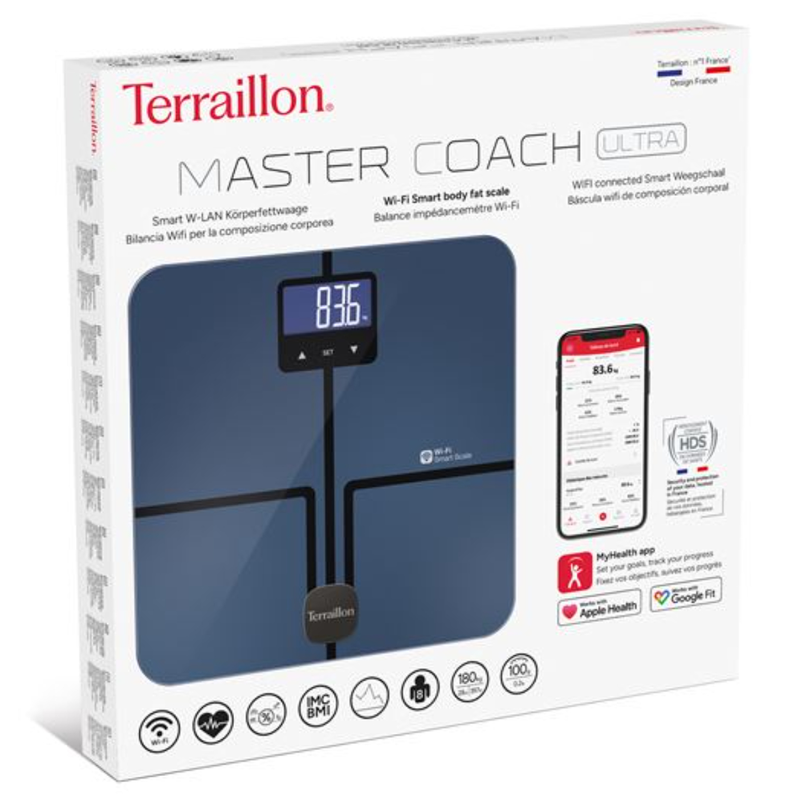 Terraillon ηλεκτρονικη ζυγαρια μπανιου - γκρι, , medium-null