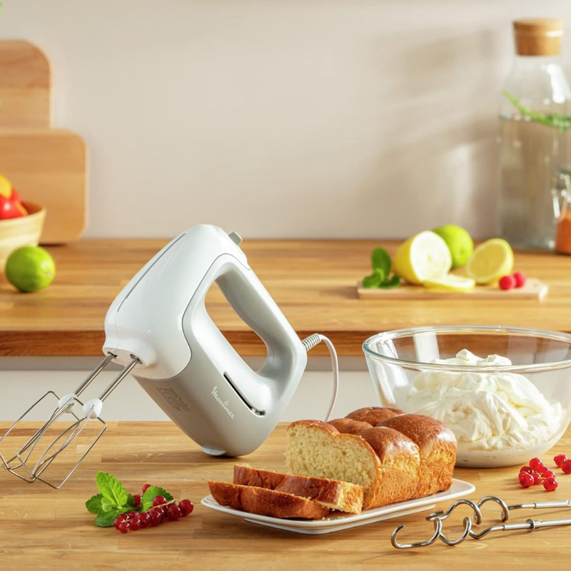Product image: Moulinex prep’mix ισχυρό χειροκίνητο μίξερ 450w με 5 ταχύτητες & turbo για ελαφριές και πυκνές ζύμες hm450b10, , medium-null