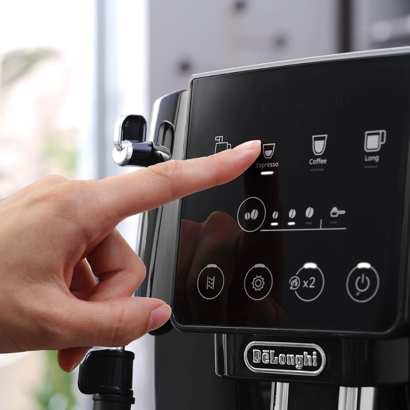 Delonghi magnifica start espresso &mu;&eta;&chi;&alpha;&nu;ή 1450w &pi;ί&epsilon;&sigma;&eta;&sigmaf; 15bar &gamma;&iota;&alpha; espresso, lungo silver, , medium-null