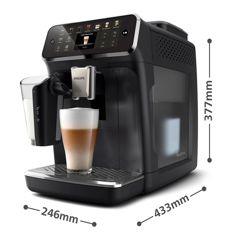 Product image: Philips series 4400 πλήρως αυτόματη μηχανή espresso 1500w 15bar με 12 προγραμματισμένα ροφήματα, lattego, τεχνολογία quickstart, κεραμικός μύλος, eco & silentbrew τεχνολογία ep4441/50, , medium-null