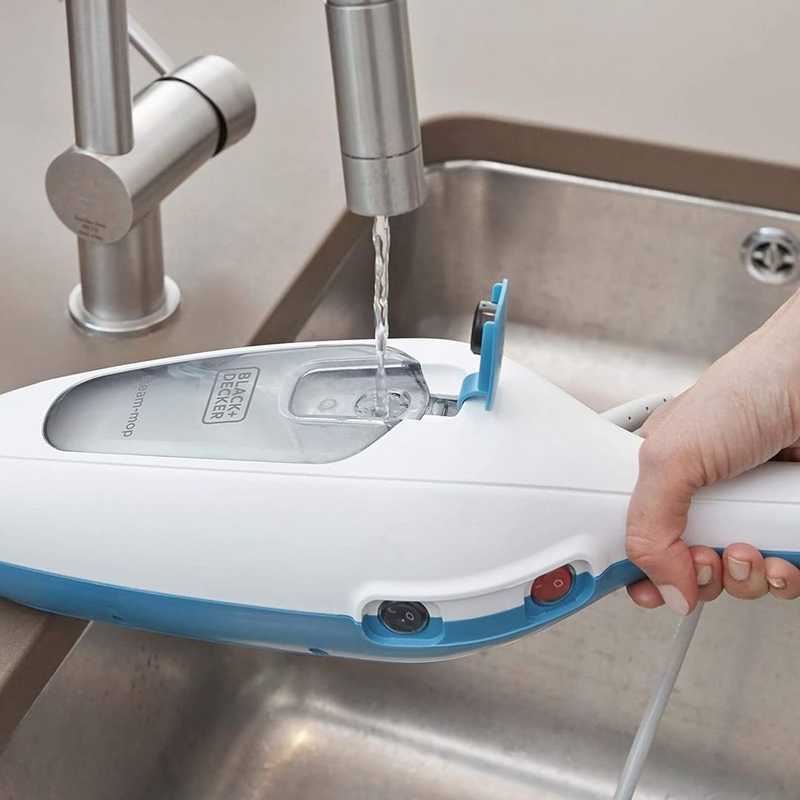 Black & decker ατμοκαθαριστής πίεσης 1300w 3 bar με περιστρεφόμενο πέλμα 180°, αφαιρούμενη λαβή, πανάκι μικροϊνών & χωρητικότητα δοχείου 380 ml fsm13e1-qs, , medium-null