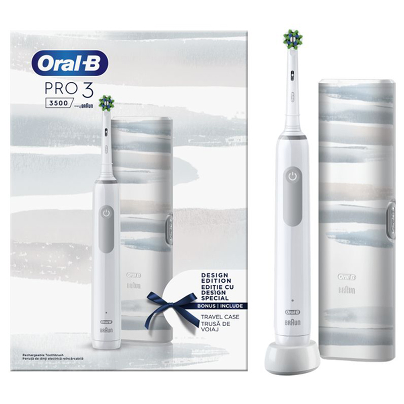 Oral-b pro 3500 &epsilon;&pi;&alpha;&nu;&alpha;&phi;&omicron;&rho;&tau;&iota;&zeta;ό&mu;&epsilon;&nu;&eta; &eta;&lambda;&epsilon;&kappa;&tau;&rho;&iota;&kappa;ή &omicron;&delta;&omicron;&nu;&tau;ό&beta;&omicron;&upsilon;&rho;&tau;&sigma;&alpha; white edition &mu;&epsilon; &delta;ώ&rho;&omicron; &theta;ή&kappa;&eta; &tau;&alpha;&xi;&iota;&delta;ί&omicron;&upsilon;, , medium-null