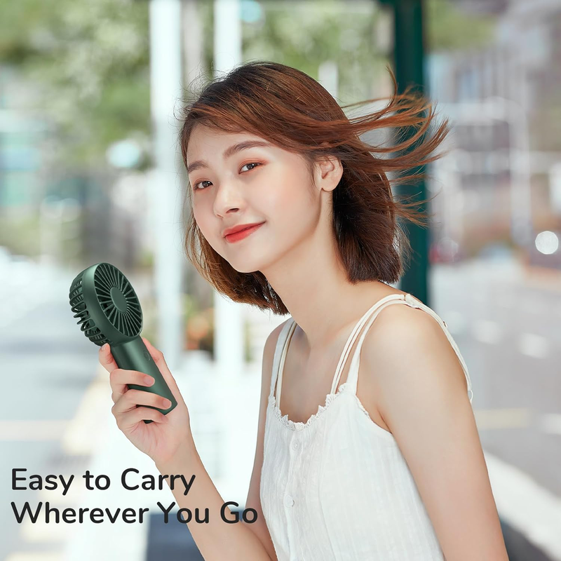 Jisulife portable personal fan fa20x green •rechargeable 4000mAh battery image number null