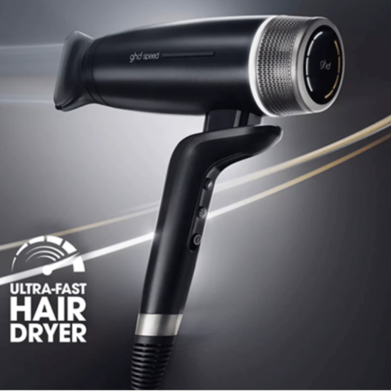Ghd metallic speed ionic hair dryer black, , medium-null
