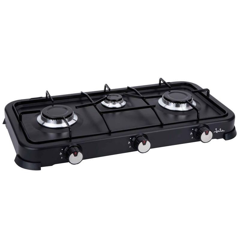 Jata three burner portable gas cooker black jecg2703, , medium-null