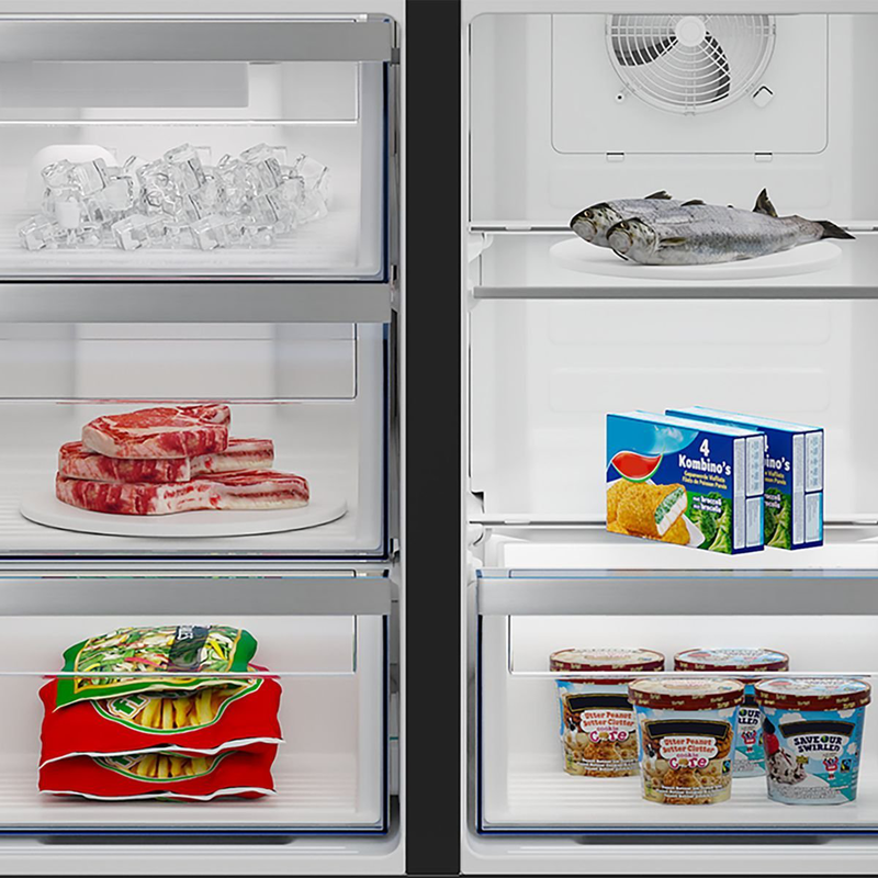 Beko &psi;&upsilon;&gamma;&epsilon;ί&omicron; 4 &pi;&omicron;&rho;&tau;ώ&nu; 565l no-frost &mu;&epsilon; rapid cooling & freezing gn1426240zdxbrn dark inox, , medium-null