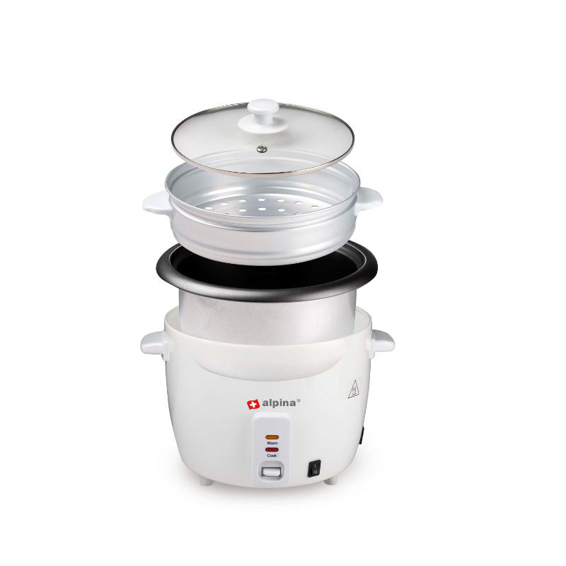 Product image: Alpina rice cooker + basket 700w 1.8l - white, , medium-null