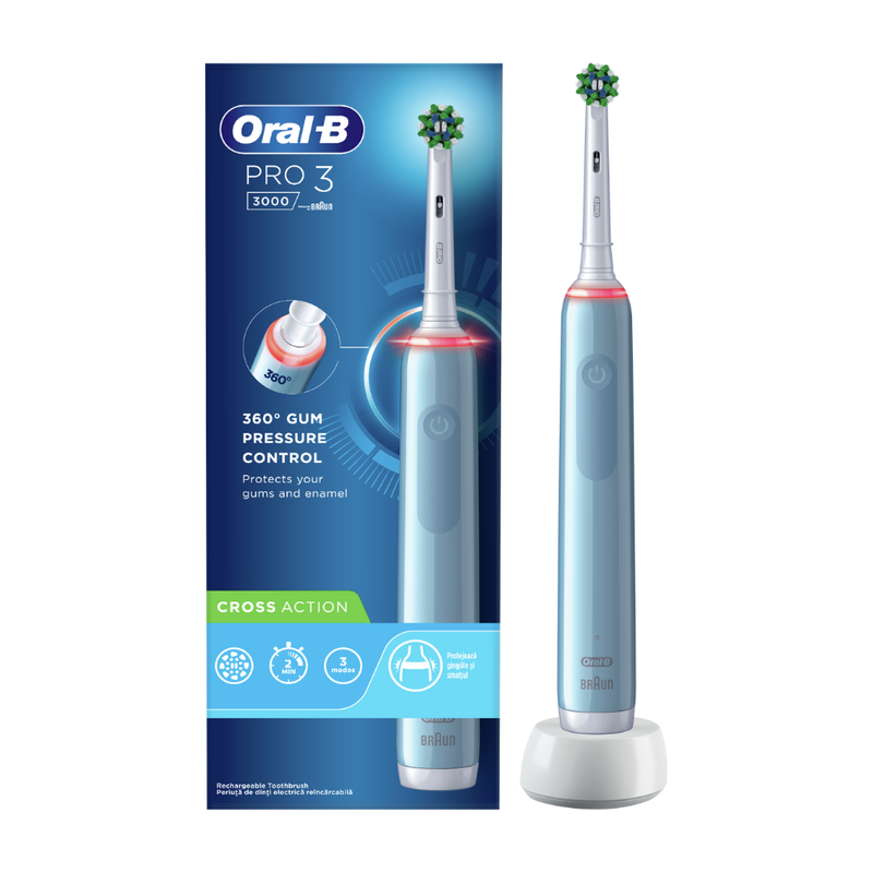 Oral b pro 3 3000 cross action toothbrush, , medium image number null