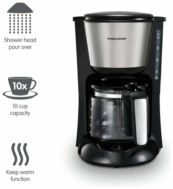 Buy Morphy richards 162051 filter coffee maker black Jinius
