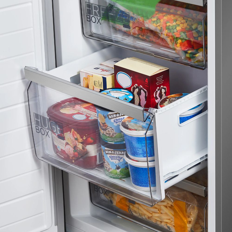 Midea upright freezer 273l με μετατροπή σε ψυγείο, super freeze & ψηφιακό έλεγχο, inox mdru385mte46, , medium-null