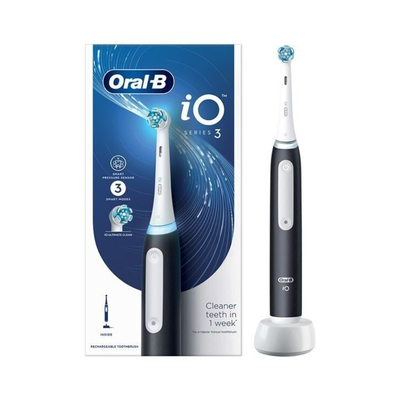 Oral-b io series 3 &epsilon;&pi;&alpha;&nu;&alpha;&phi;&omicron;&rho;&tau;&iota;&zeta;ό&mu;&epsilon;&nu;&eta; &eta;&lambda;&epsilon;&kappa;&tau;&rho;&iota;&kappa;ή &omicron;&delta;&omicron;&nu;&tau;ό&beta;&omicron;&upsilon;&rho;&tau;&sigma;&alpha; magnetic &mu;&epsilon; 3 &lambda;&epsilon;&iota;&tau;&omicron;&upsilon;&rho;&gamma;ί&epsilon;&sigmaf; &kappa;&alpha;&theta;&alpha;&rho;&iota;&sigma;&mu;&omicron;ύ & έ&xi;&upsilon;&pi;&nu;&omicron; &alpha;&iota;&sigma;&theta;&eta;&tau;ή&rho;&alpha; &pi;ί&epsilon;&sigma;&eta;&sigmaf;, &mu;&alpha;ύ&rho;&omicron;, Black, medium