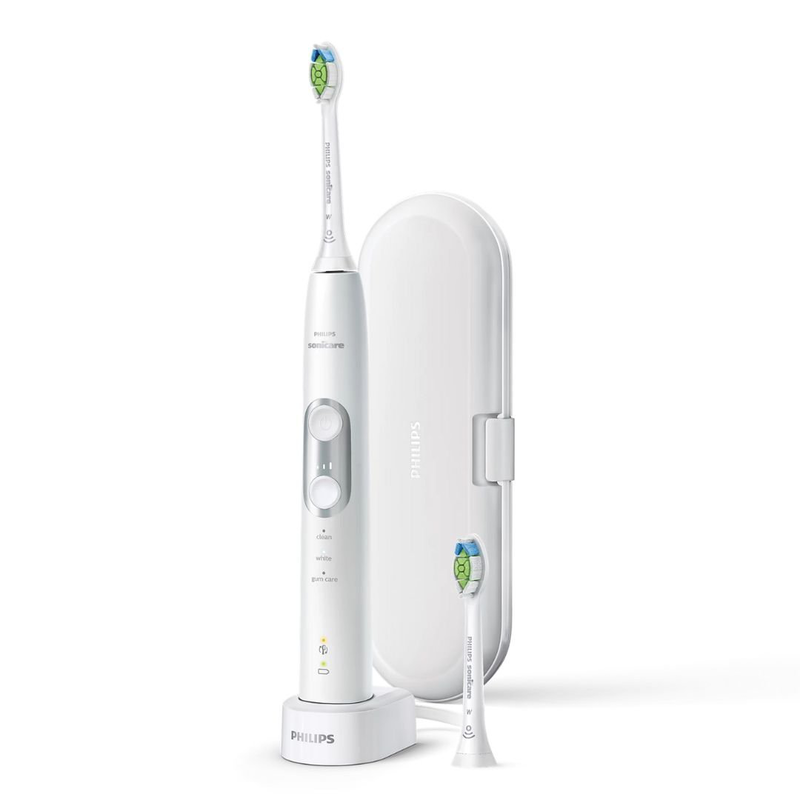 Product image: Philips sonicare protectiveclean 6100 επαναφορτιζόμενη ηλεκτρική οδοντόβουρτσα με τεχνολογία sonic, αισθητήρας πίεσης, τρεις λειτουργίες & έξυπνες υπενθυμίσεις hx6877/29, , medium-null