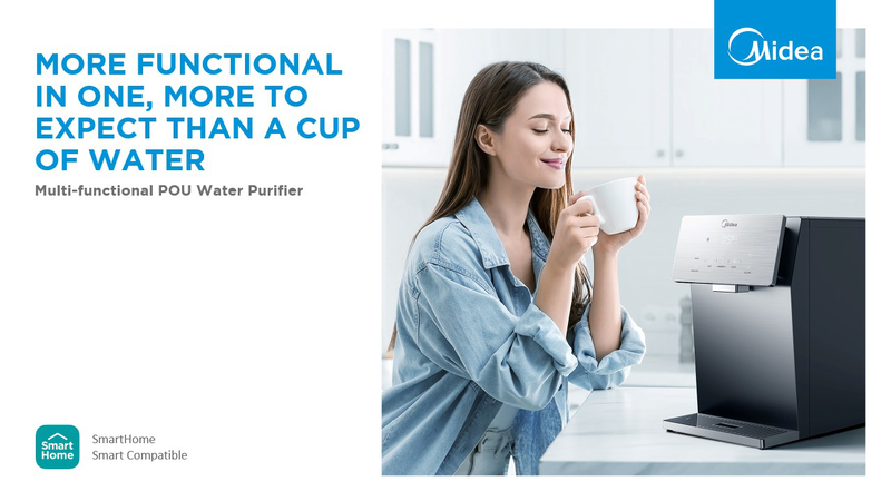 Midea water dispenser with uv lamp and Wi-Fi - silver, , medium image number null