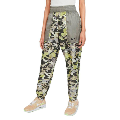 Womens woven all-over-print p&g jogger, Cargo Kkhaki, medium