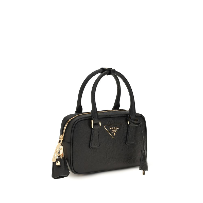 Black calf leather bos taurus handbag-null