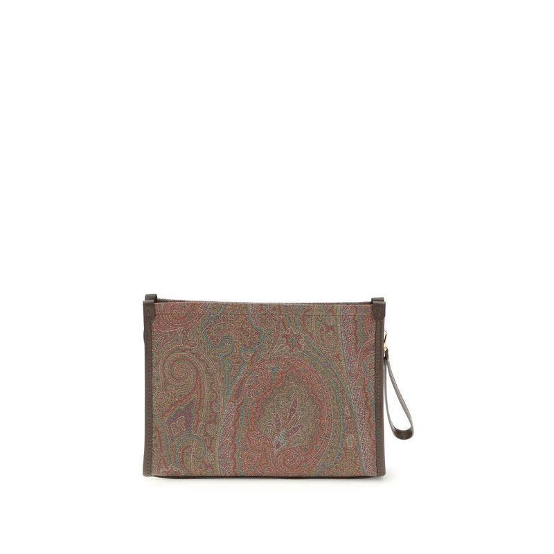 Multicolor cotton clutch bag-null