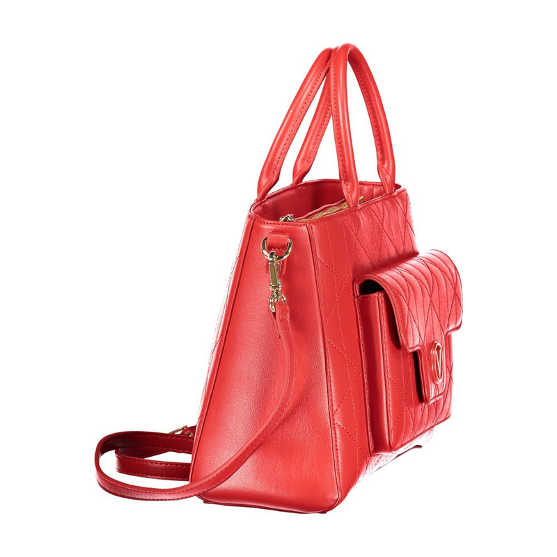 Red polyethylene handbag-null