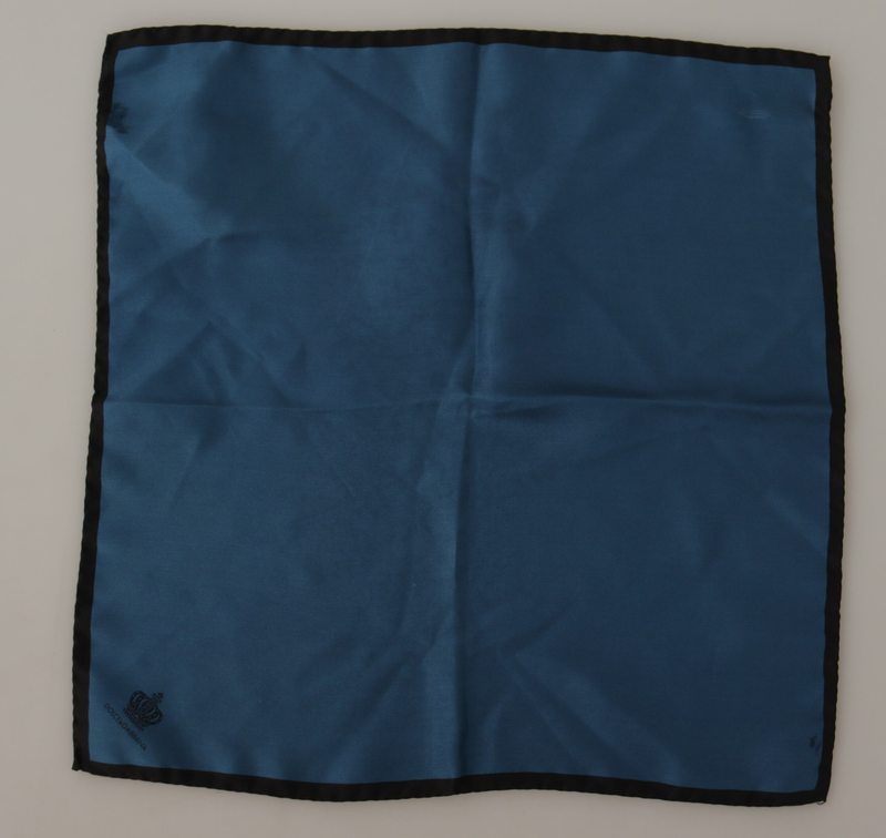 Black blue dg crown printed square handkerchief scarf-null