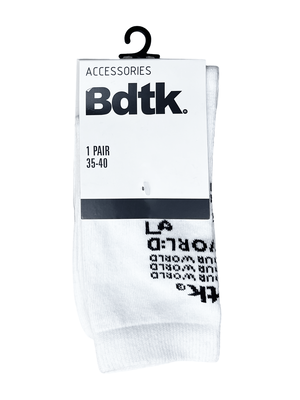 Bdtk usinex xsoc unisex tennis socks (1221-977733), White, medium