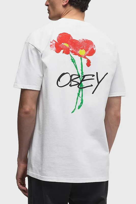 Obey poppies tee-null