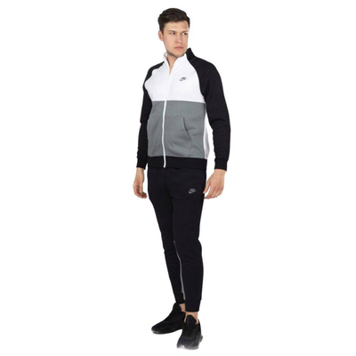 Nike sportswear ce fleece tracksuit, Black / White / Grey, medium