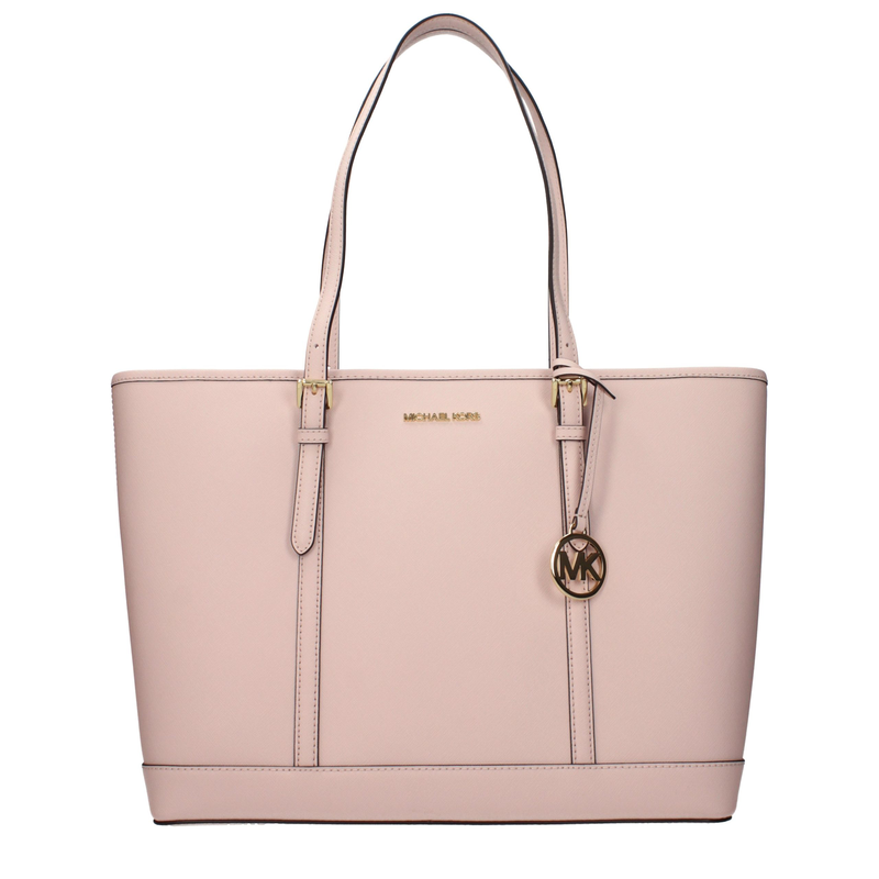 Pink leather shoulder bag-null