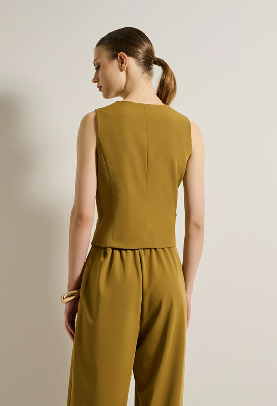 Classic-cut vest by desiree - l , green avocado-null