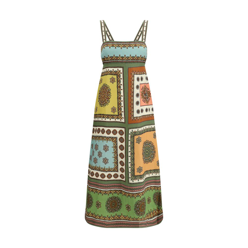 Multicolor viscose casual dress-null