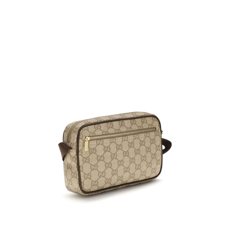 Beige cotton shoulder bag-null