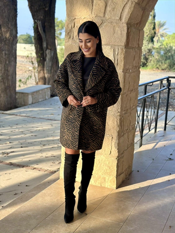 Coat zepra print-null