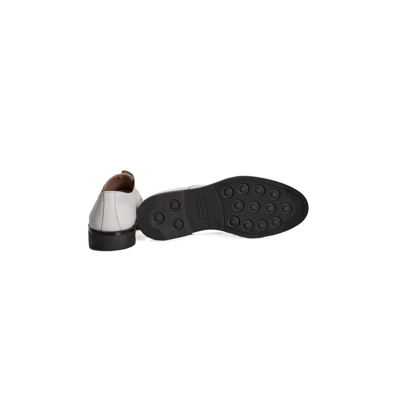 White leather men shoe-null