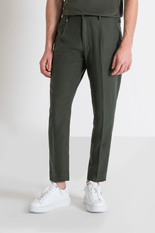 Trousers gustaf carrot fit linen-null
