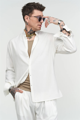 Stefan louisiana overshirt, White, medium